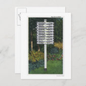 Carte Postale POSTE DU SIGNE DU SITE DE MARQUEUR Mile (Devant / Derrière)