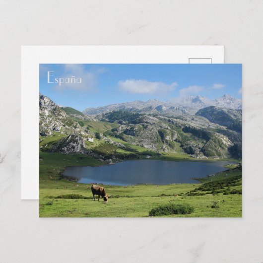Carte Postale poste Lagos de Covadonga en Asturias, Espagne (Devant / Derrière)