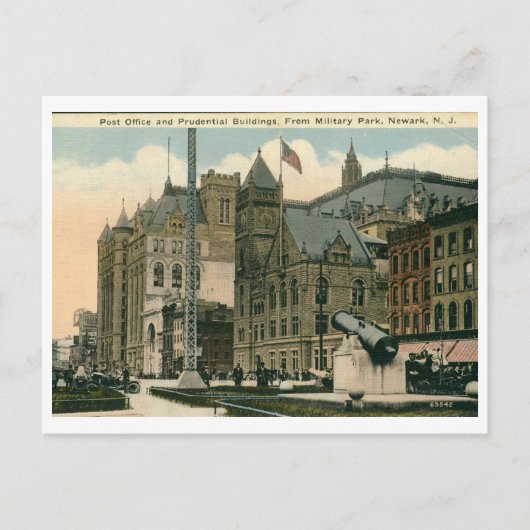 Carte Postale Poste, Newark, NJ Vintage (Devant)