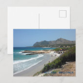 Carte Postale poste playa de Alcudia, Majorque, Majorque. (Devant / Derrière)