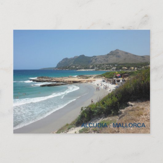 Carte Postale poste playa de Alcudia, Majorque, Majorque. (Devant)