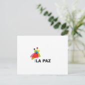 Carte Postale Poste Tarjeta Vive La Paz (Debout devant)