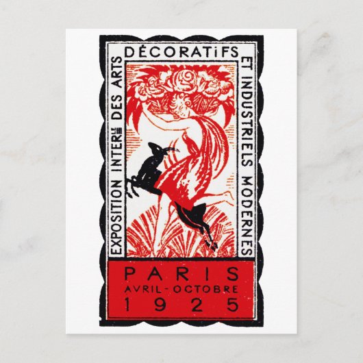 Carte Postale Poster Art Déco 1925 Paris (Devant)