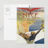Carte Postale Poster Art Nice France Aviation (Devant / Derrière)
