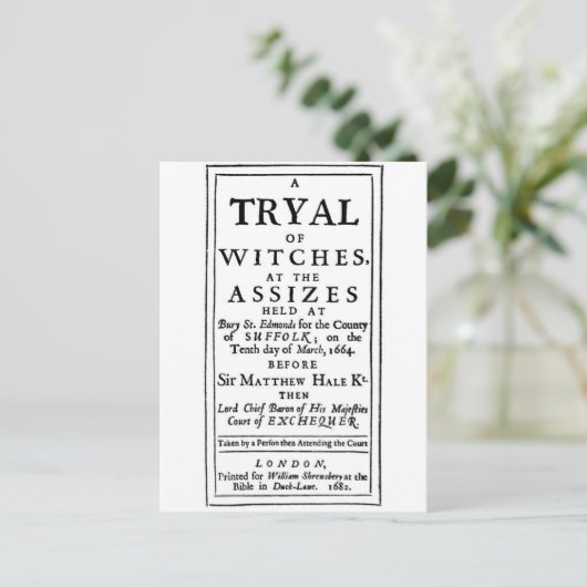 Carte Postale Poster Authentic Witch Trials (Debout devant)