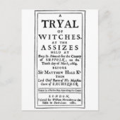 Carte Postale Poster Authentic Witch Trials (Devant)