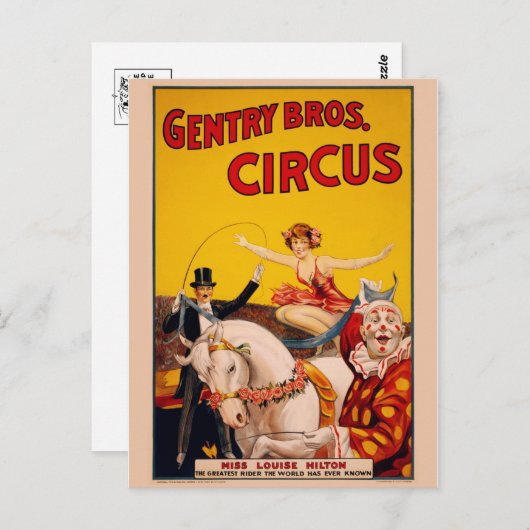 Carte postale Poster Circus (Devant / Derrière)