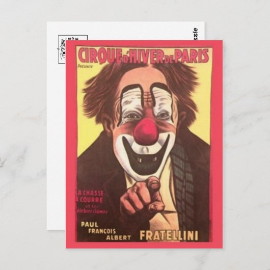 Carte postale Poster Circus (Devant / Derrière)