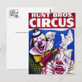 Carte postale Poster Circus vintage (Devant / Derrière)