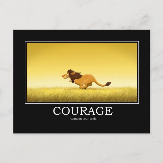 Carte postale Poster Courage (Devant)