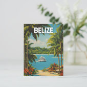 Carte Postale Poster d'art de voyage Belize (Debout devant)