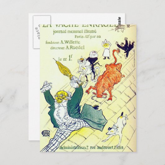 Carte Postale Poster d'art Toulouse Lautrec (Devant / Derrière)