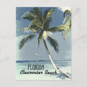 Carte Postale Poster d'art Vintage voyage Clearwater Beach Flori