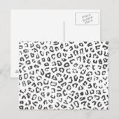 Carte Postale Poster de animal d'aquarelle noir blanc hipster (Devant / Derrière)