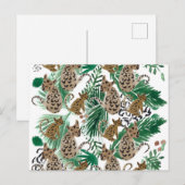 Carte Postale Poster de animal d'illustration Jaguar Aquarelle (Devant / Derrière)