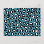 Carte Postale Poster de animal, Léopard Bleu, Zones de Cheetah, (Devant)