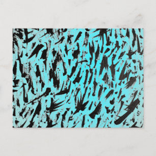 Carte Postale Poster de animal turquoise Abstrait
