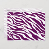 Carte Postale Poster de animal Zèbre blanc violet tendance (Devant / Derrière)