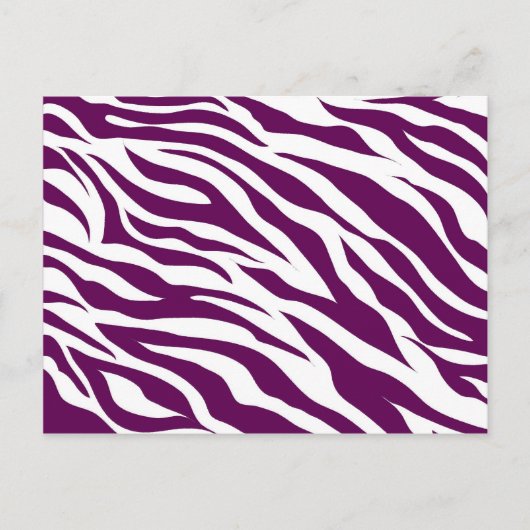 Carte Postale Poster de animal Zèbre blanc violet tendance (Devant)