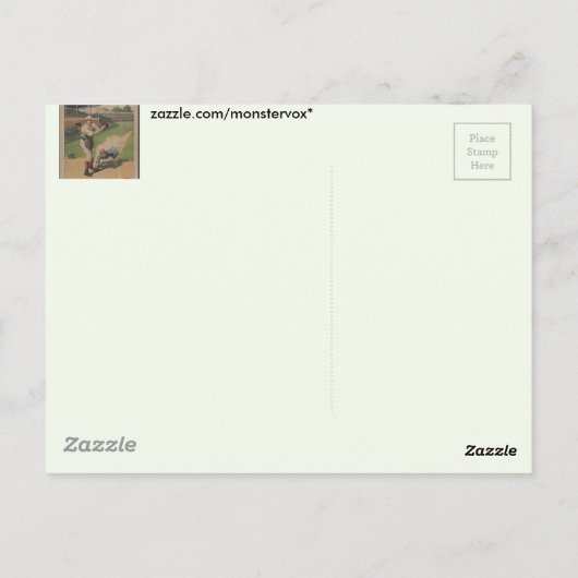 Carte Postale Poster de baseball (Dos)