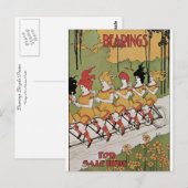Carte Postale Poster de bicyclettes de roulements (Devant / Derrière)