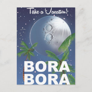 Carte Postale Poster de Bora Bora Moon Travel