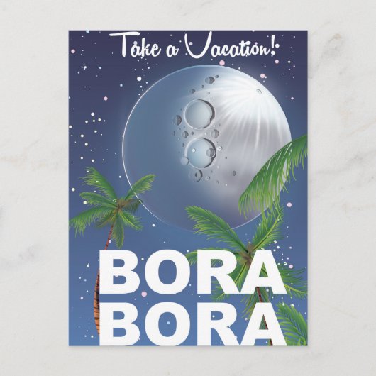 Carte Postale Poster de Bora Bora Moon Travel (Devant)