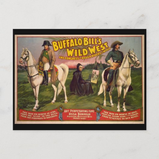 Carte Postale Poster de Buffalo Bill's Wild West Cowboys (Devant)
