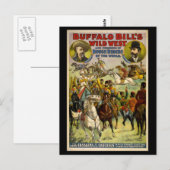 Carte Postale Poster de Buffalo Bill's Wild West Cowboys (Devant / Derrière)