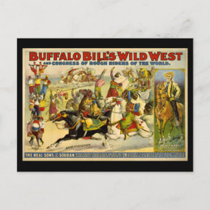 Carte Postale Poster de Buffalo Bill's Wild West Cowboys