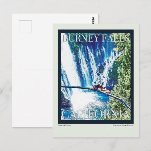Carte Postale Poster de Burney Falls, CA (Devant / Derrière)
