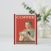 Carte Postale Poster de café Vintage (Debout devant)