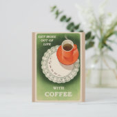 Carte Postale Poster de café vintage Rétro (Debout devant)