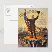 Carte Postale Poster de campagne William McKinley Gold Standard (Devant / Derrière)