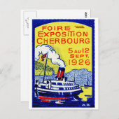 Carte Postale Poster de Cherbourg France 1926 (Devant / Derrière)