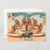 Carte Postale Poster De Cirque De Julius Vit Avec Ses Lions (Devant / Derrière)