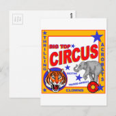 Carte Postale Poster de cirque vintage (Devant / Derrière)
