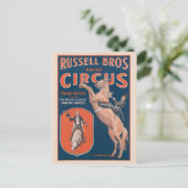 Carte Postale Poster de cirque vintage Russell Brothers. (Debout devant)