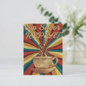 Carte Postale Poster de citation de café rétro - Répéter l'enreg (Debout devant)