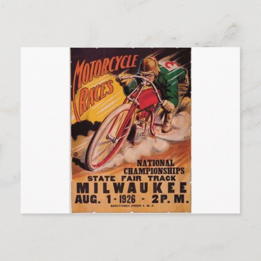 Carte Postale Poster de course 1926 (Devant)