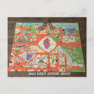 Carte Postale Poster de crise de soutien direct de l'Ohio