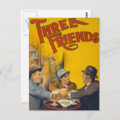 Carte Postale Poster de film Trois Amis (Devant / Derrière)