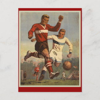 Carte Postale poster de football de football vintage