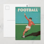 Carte Postale Poster de football vintage (Devant / Derrière)