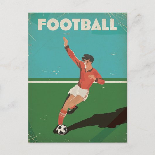 Carte Postale Poster de football vintage (Devant)
