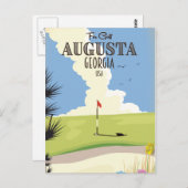 Carte Postale Poster de golf Augusta Georgia (Devant / Derrière)