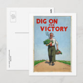 Carte Postale Poster de guerre Victoire Vintage (Devant / Derrière)