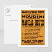 Carte Postale Poster de Houdini (Devant / Derrière)