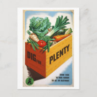Poster de jardinage Vintage "Creuse pour le bonheu