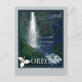 Carte Postale Poster de la cascade de l'Oregon (Devant)
